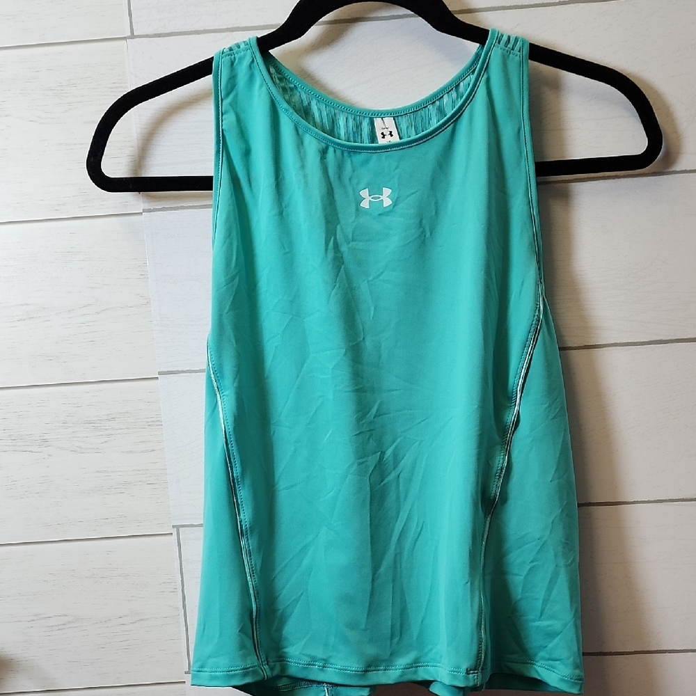 NWT Under Armour Green Sleeveless Tank Top Athletic Performance
